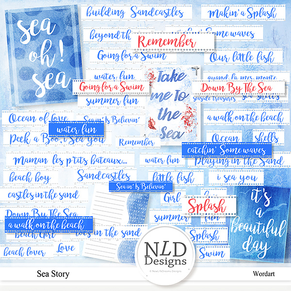 Sea Story Word Labels