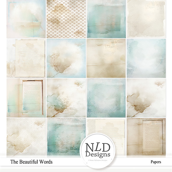 The Beautiful Words Papers by NLD Designs