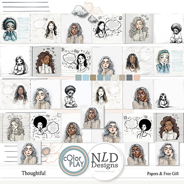 Thoughtful Artistic Papers & Free Gift by NLD designs