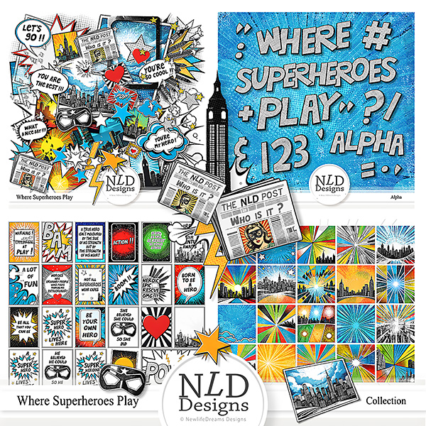 Where Superheroes Play Collection By NLD Designs