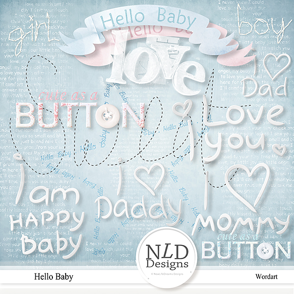 Hello Baby Wordart