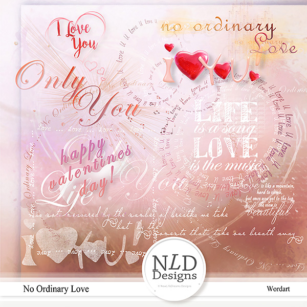 No Ordinary Love Wordart