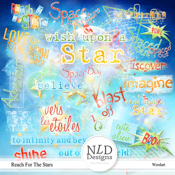 Reach For The Stars Wordart