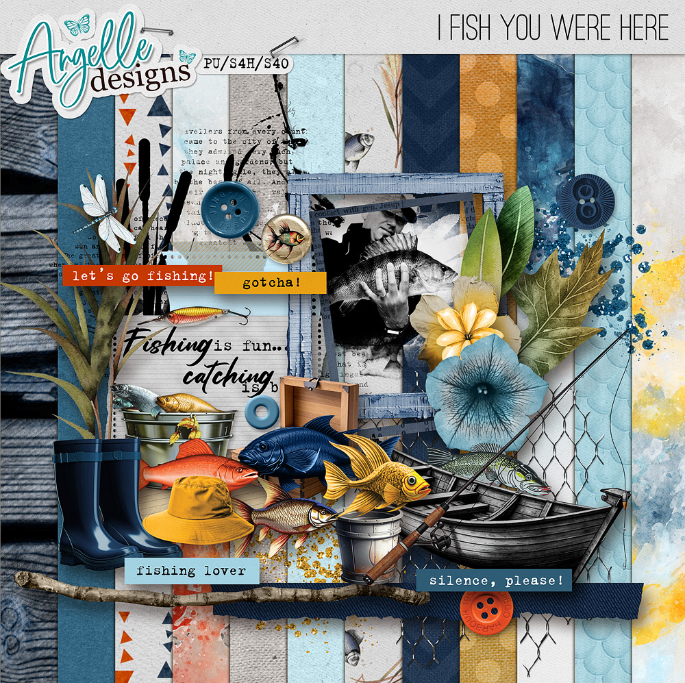 I Fish You Were Here by Angelle Designs 