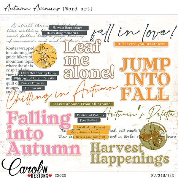 Autumn Avenues-Word art