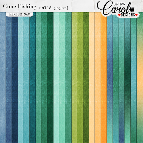 Gone Fishing-Solid papers