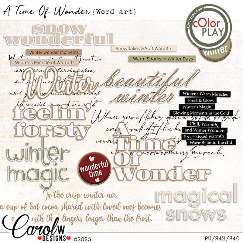 A Time Of Wonder-Word art