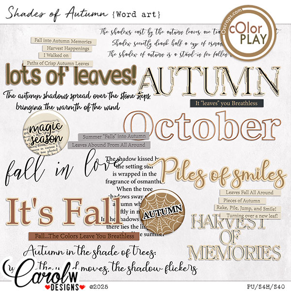 Shades of Autumn-Word art