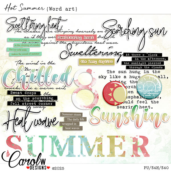 Hot Summer-Word art