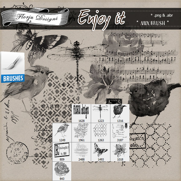 Enjoy It { Mix Brush PU } by Florju Designs Enjoy It { Mix Brush PU } by Florju Designs
