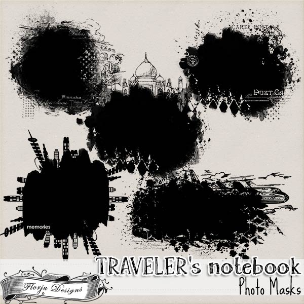 Traveler's Notebook { Mask PU } by Florju Designs Traveler's Notebook { Mask PU } by Florju Designs
