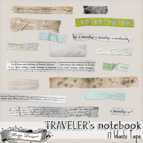 Traveler's Notebook { Washi Tape PU } by Florju Designs Traveler's Notebook { Washi Tape PU } by Florju Designs