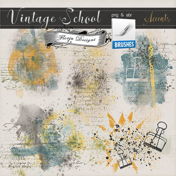 Vintage School { Accent PU } by Florju Designs Vintage School { Accent PU } by Florju Designs