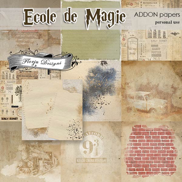 Ecole de magie Addon Papers PU by Florju Designs Ecole de magie Addon Papers PU by Florju Designs