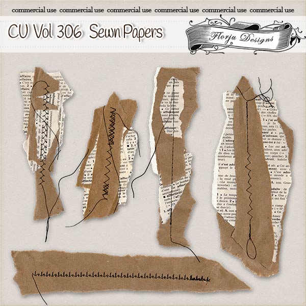 CU vol 306 Sewn Papers { Florju Designs } CU vol 306 Sewn Papers { Florju Designs }