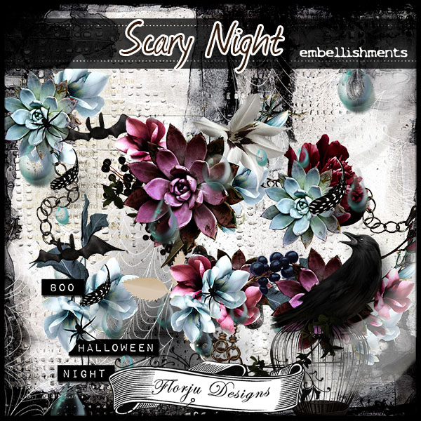 Scary Night Embellishments Scary Night Embellishments