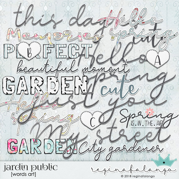 JARDIN PUBLIC WORDS ART