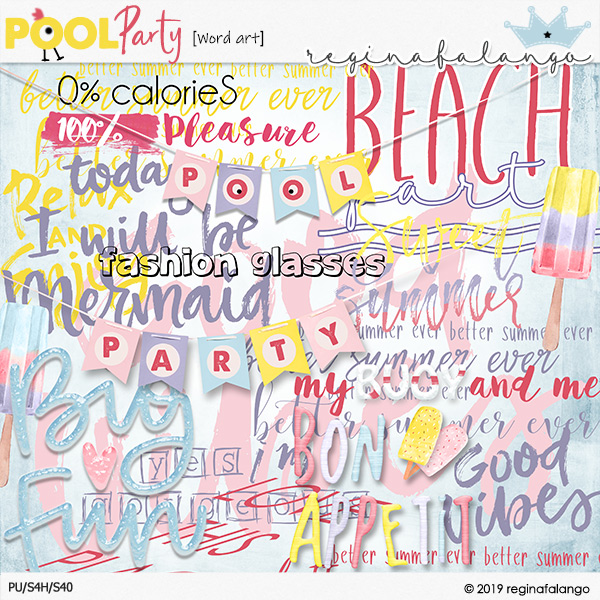 POOL PARTY WORD ART 