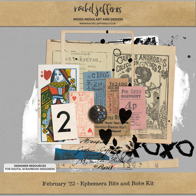 FEB 23 | Ephemera Bits and Bobs Kit by Rachel Jefferies