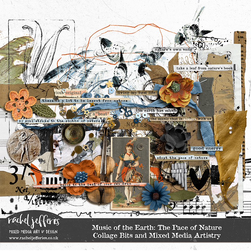 Music of the Earth: The Pace of Nature | Collage Bits and Bobs and Mixed Media Artistry by Rachel Jefferies