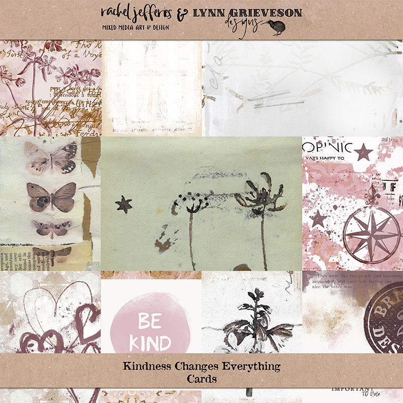 Kindness Changes Everything - Mixed Media Pocket Scrapbooking Journal Cards  by Lynn Grieveson and Rachel Jefferies