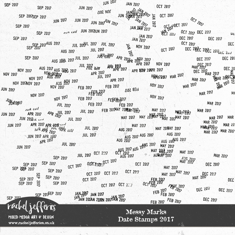 Messy Marks: Date Stamps 2017 by Rachel Jefferies