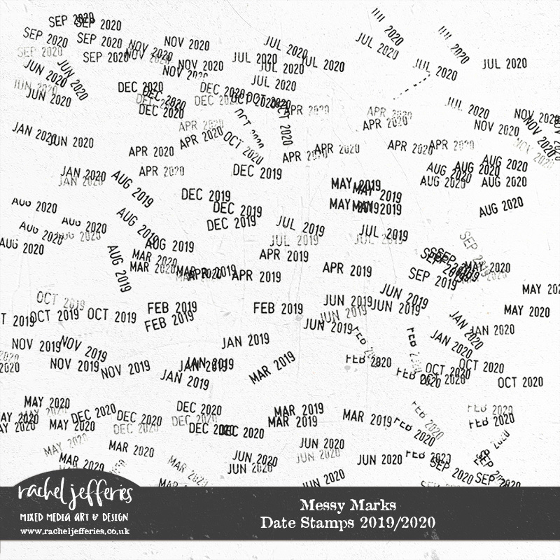 Messy Marks: Date Stamps 2019/2020 by Rachel Jefferies
