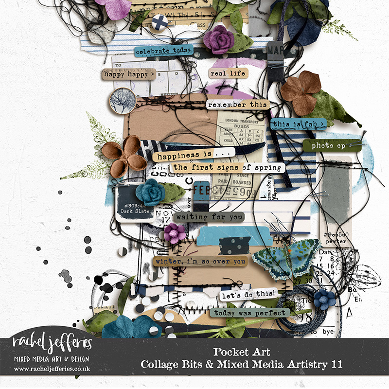 Pocket Art | Collage Bits and Mixed Media Artistry 11 by Rachel Jefferies