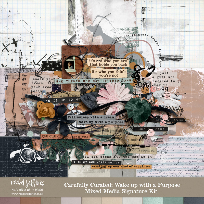Carefully Curated: Wake Up With a Purpose | Mixed Media Signature Kit by Rachel Jefferies