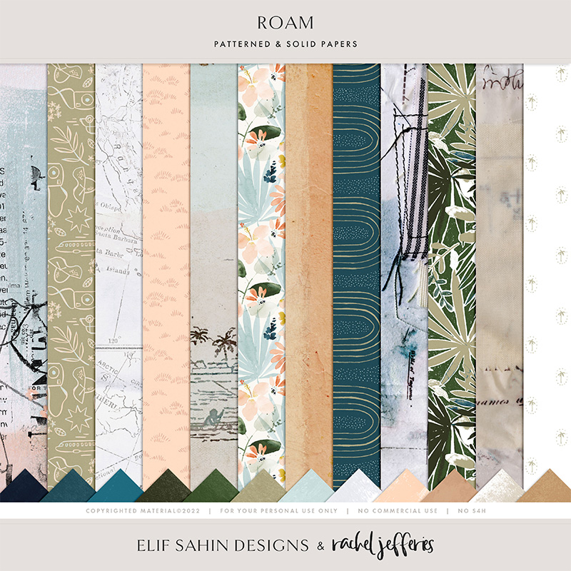 Roam | Patterned and Solid Papers by Rachel Jefferies & Elif Sahin Designs