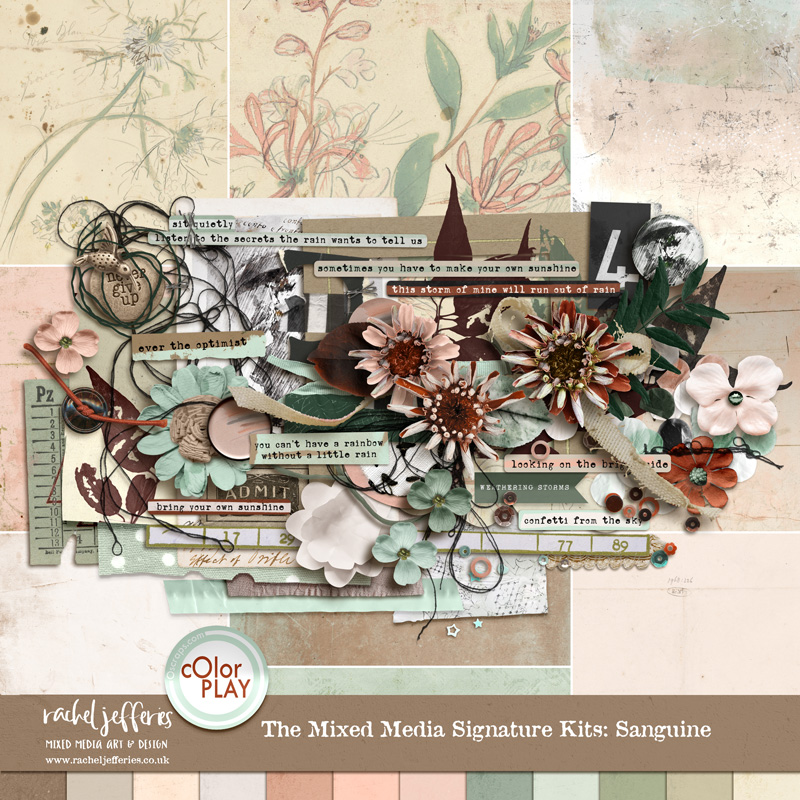 The Mixed Media Signature Kits: Sanguine by Rachel Jefferies