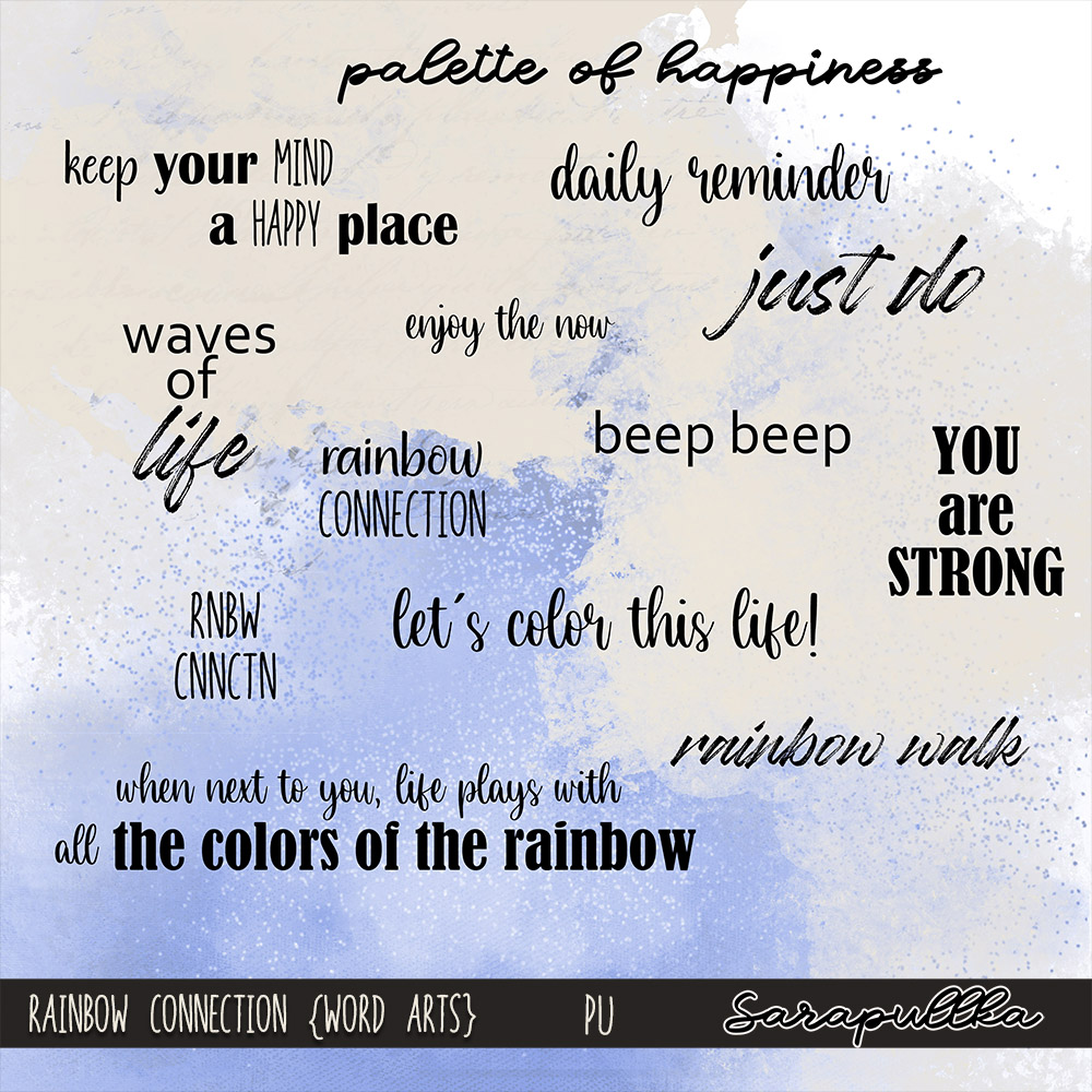 Rainbow Connection Word Art