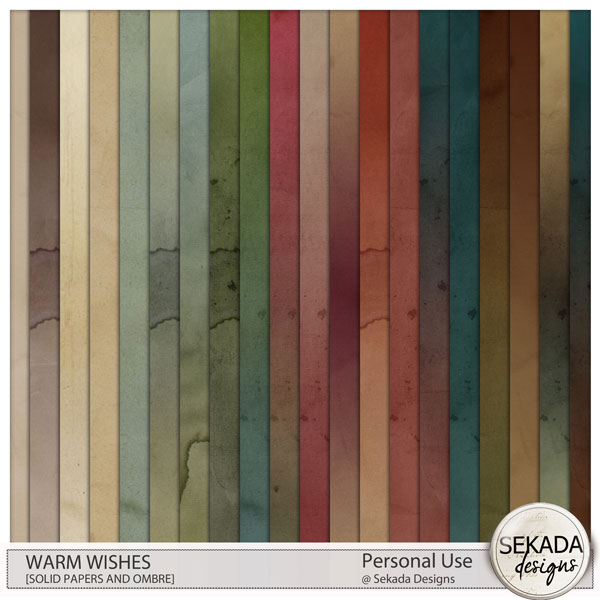 Warm Wishes Solid Papers by Sekada Designs