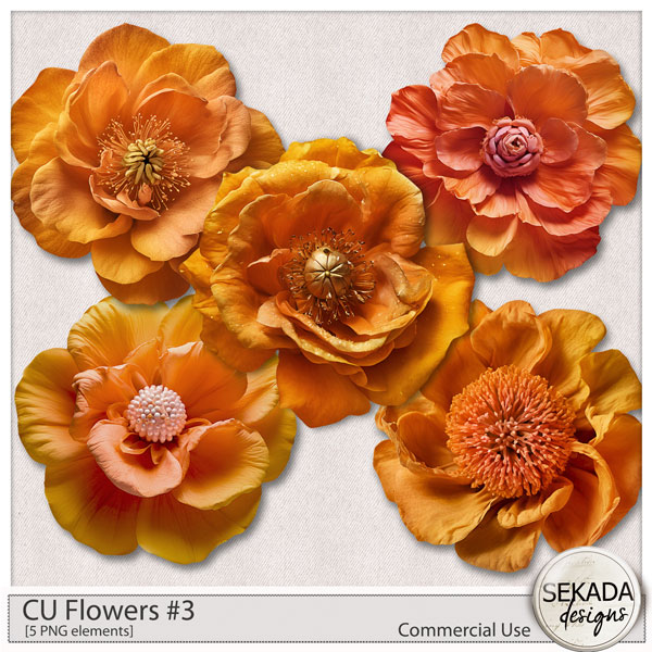 CU Flowers #3 by Sekada Designs 