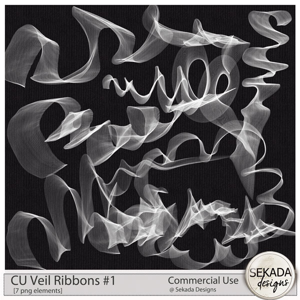 CU Veil Ribbons #1 by Sekada Designs