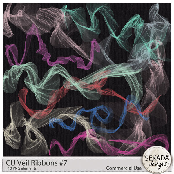 CU Veil Ribbons #7 by Sekada Designs