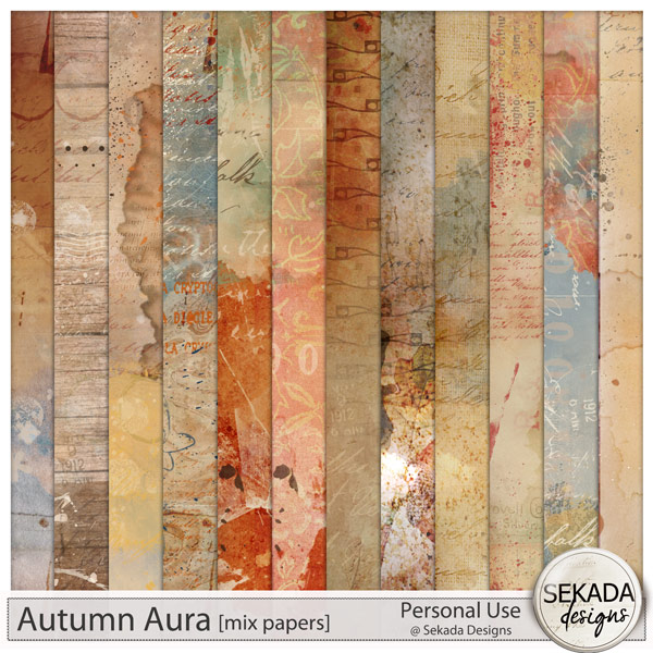 Autumn Aura Mix Papers by Sekada Designs