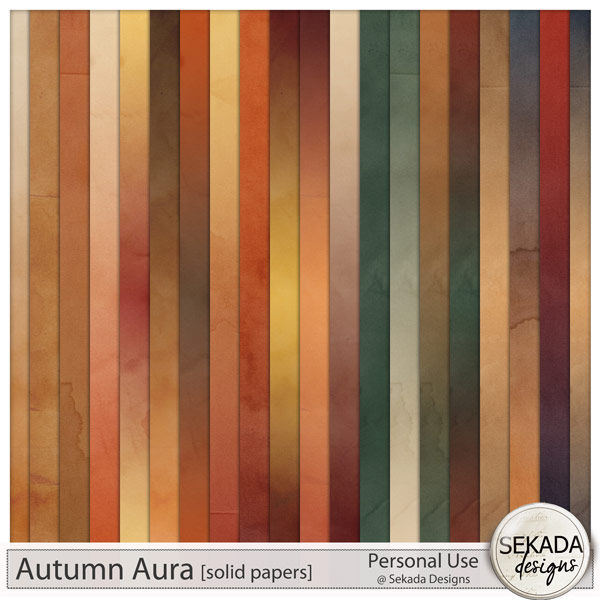 Autumn Aura Solid Papers by Sekada Designs