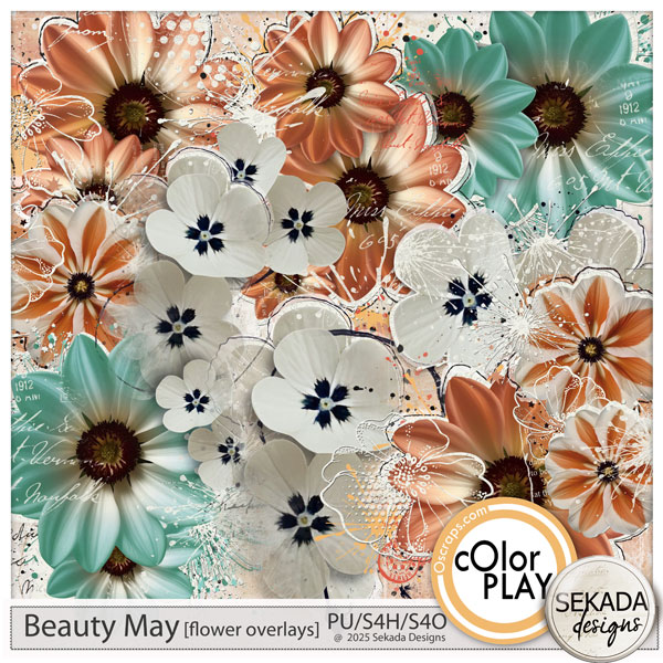 Beauty May Flower Overlays by Sekada Designs