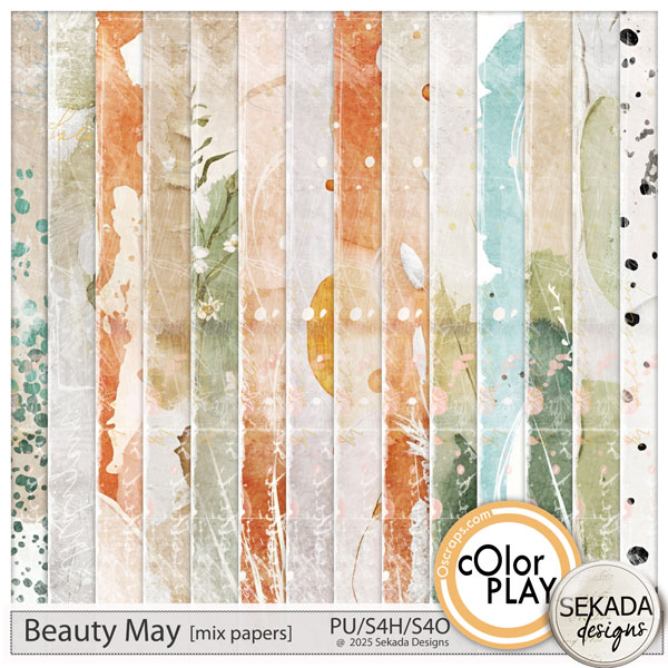 Beauty May Mix Papers by Sekada Designs