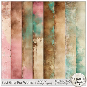 Best Gifts For Woman Add On Vintage Papers  by Sekada Designs