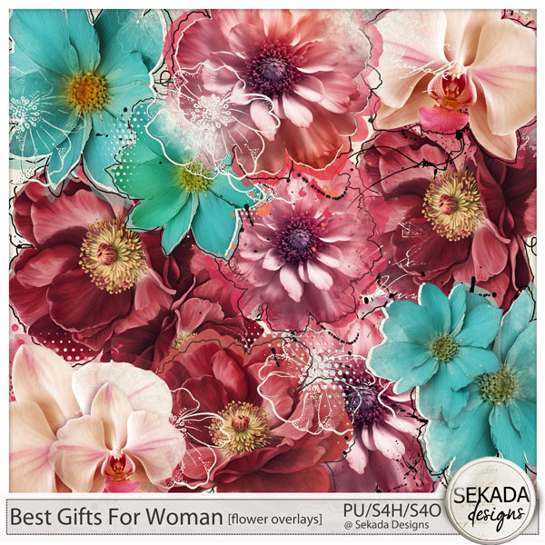 Best Gifts For Woman Flower Overlays by Sekada Designs