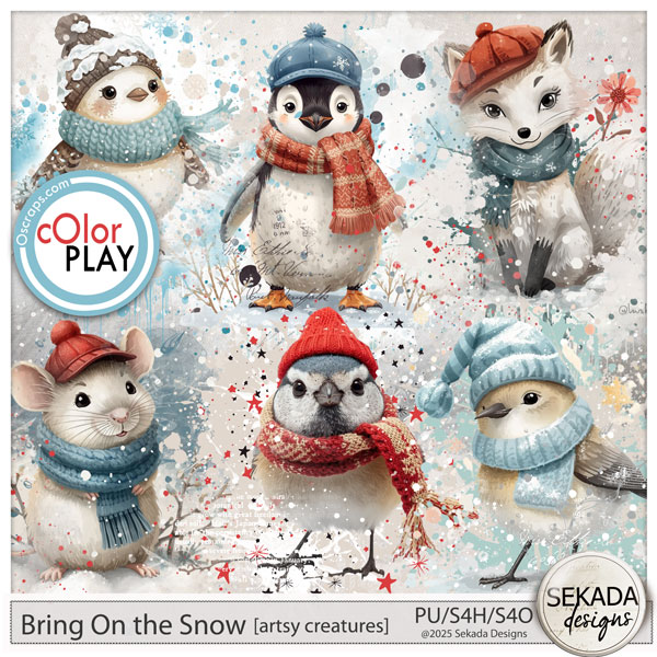 Bring on the Snow Artsy Creatures by Sekada Designs