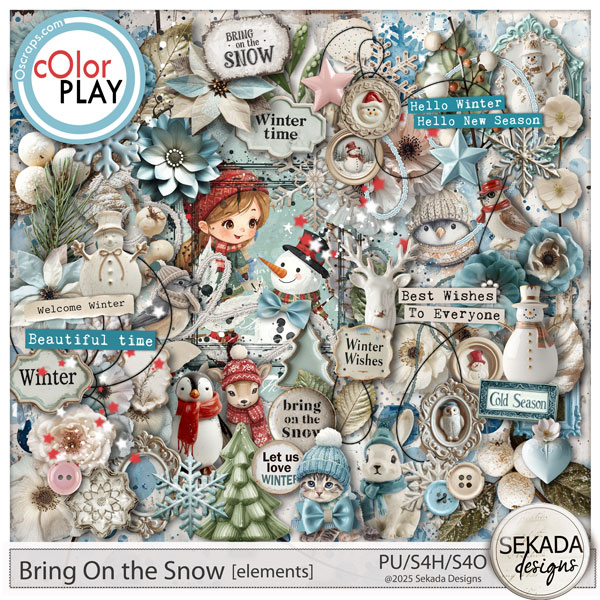 Bring on the Snow Elements by Sekada Designs