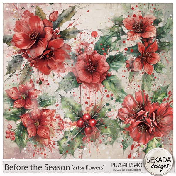 Before the Seasone Artsy Flowers by Sekada Designs  