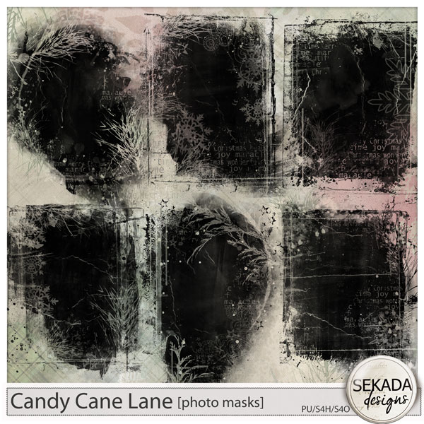 Candy Cane Lane Photo Masks by Sekada Designs