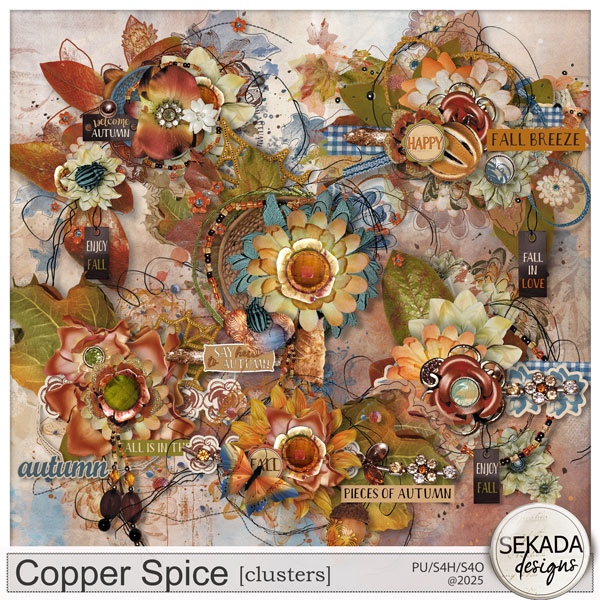 Copper Spice Clusters by Sekada Designs