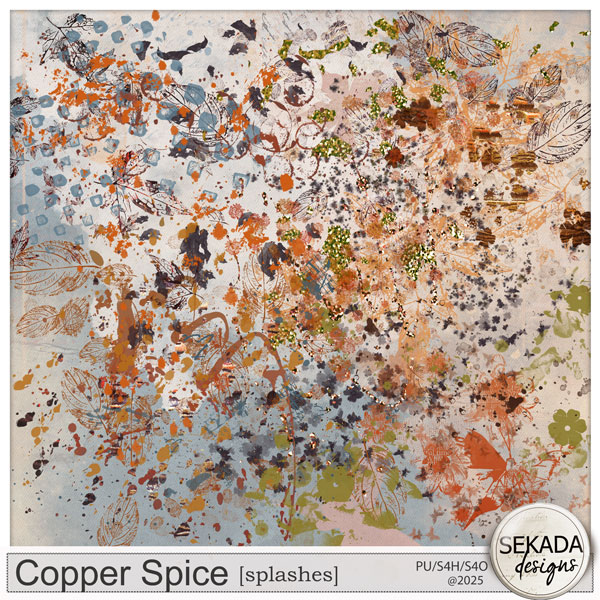 Copper Spice Splashes by Sekada Designs