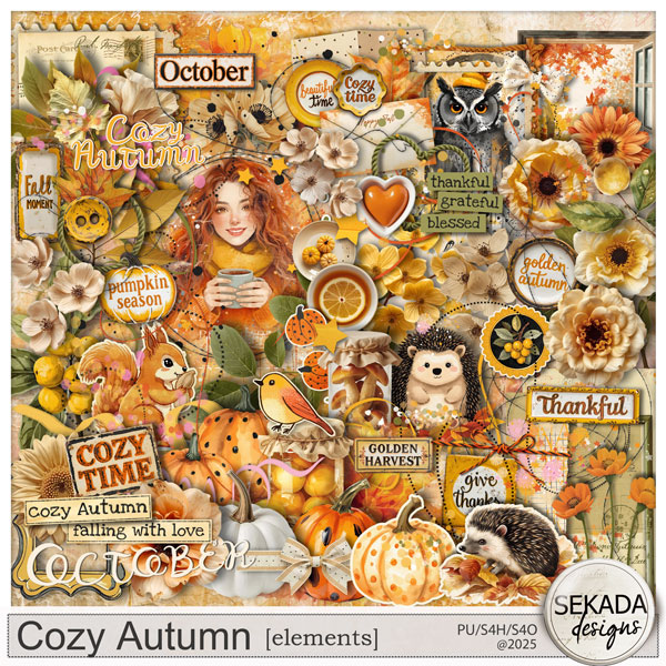 Cozy Autumn Elements by Sekada Designs