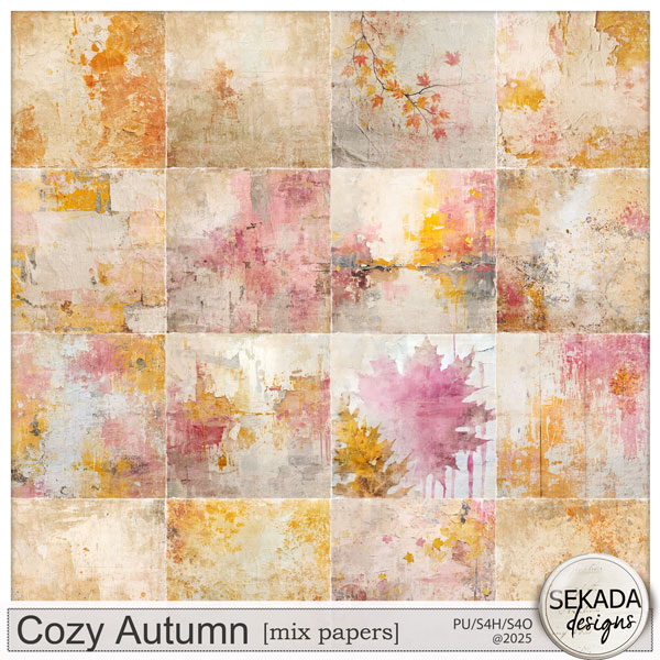Cozy Autumn Mix Papers by Sekada Designs